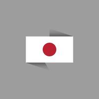 ilustración de la plantilla de la bandera de japón vector