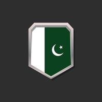 ilustración de la plantilla de la bandera de pakistán vector