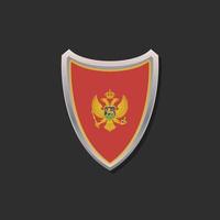 Illustration of Montenegro flag Template vector