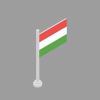 Illustration of Hungary flag Template vector