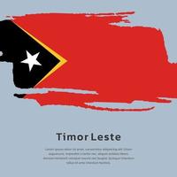 Illustration of Timor Leste flag Template vector