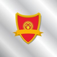 Illustration of Kyrgyzstan flag Template vector