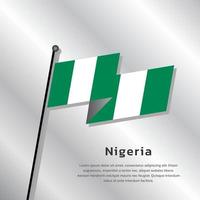 ilustración de la plantilla de la bandera de nigeria vector