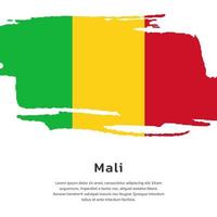 ilustración de la plantilla de la bandera de mali vector