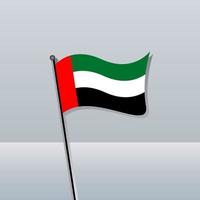 ilustración de la plantilla de la bandera de los emiratos árabes vector