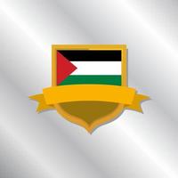 Illustration of Palestine flag Template vector
