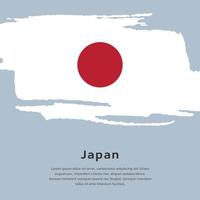 ilustración de la plantilla de la bandera de japón vector