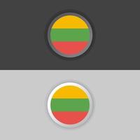 ilustración de la plantilla de la bandera de lituania vector