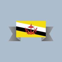 ilustración de la plantilla de la bandera de brunei vector