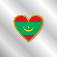 ilustración de la plantilla de la bandera de mauritania vector