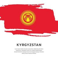 Illustration of Kyrgyzstan flag Template vector