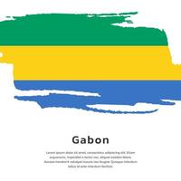 ilustración de la plantilla de la bandera de gabón vector