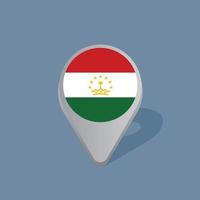 Illustration of Tajikistan flag Template vector