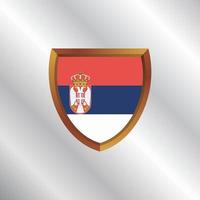 ilustración de la plantilla de la bandera de serbia vector
