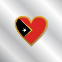 ilustración de la plantilla de la bandera de timor leste vector