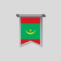 ilustración de la plantilla de la bandera de mauritania vector