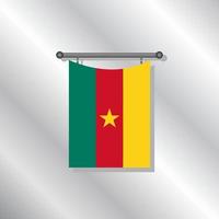 ilustración de la plantilla de la bandera de camerun vector