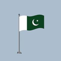 ilustración de la plantilla de la bandera de pakistán vector