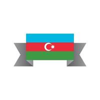 ilustración de la plantilla de la bandera de azerbaiyán vector