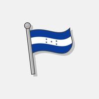 ilustración de la plantilla de la bandera de honduras vector