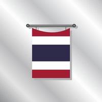 ilustración de la plantilla de la bandera de tailandia vector