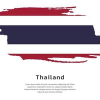 ilustración de la plantilla de la bandera de tailandia vector