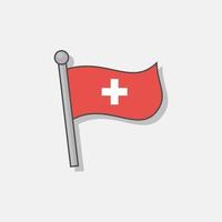 ilustración de la plantilla de la bandera de suiza vector