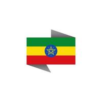 Illustration of Ethiopia flag Template vector