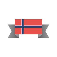 ilustración de la plantilla de la bandera de noruega vector