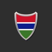 Illustration of Gambia flag Template vector