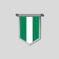 ilustración de la plantilla de la bandera de nigeria vector