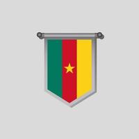 ilustración de la plantilla de la bandera de camerun vector