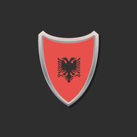 Illustration of Albania flag Template vector