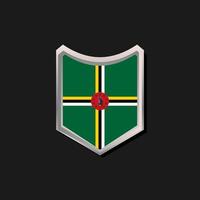 Illustration of Domonica flag Template vector