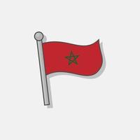 Illustration of Morocco flag Template vector