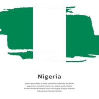 Illustration of Nigeria flag Template vector