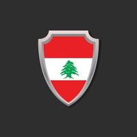 Illustration of Lebanon flag Template vector