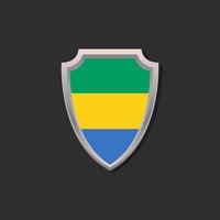 Illustration of Gabon flag Template vector