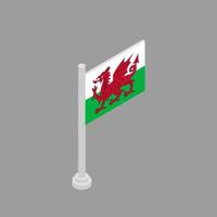 Illustration of Wales flag Template vector