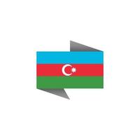 ilustración de la plantilla de la bandera de azerbaiyán vector