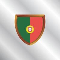 ilustración de plantilla de bandera de portugal vector