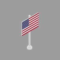 Illustration of United States flag Template vector