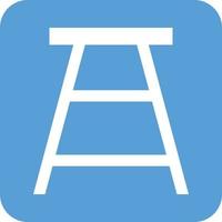 Stool Glyph Round Background Icon vector