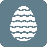 Easter Egg VI Glyph Round Background Icon vector