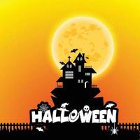 Happy Halloween scary Night background vector