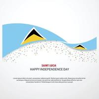 Saint Lucia Happy independence day Background vector