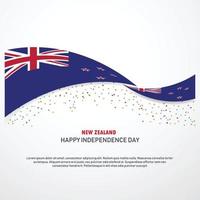 New Zealand Happy independence day Background vector