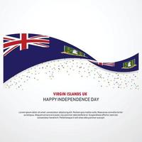 Virgin Islands UK Happy independence day Background vector