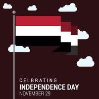 Yemen Independence day design card vector