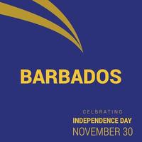 Barbados Independence day card design vector